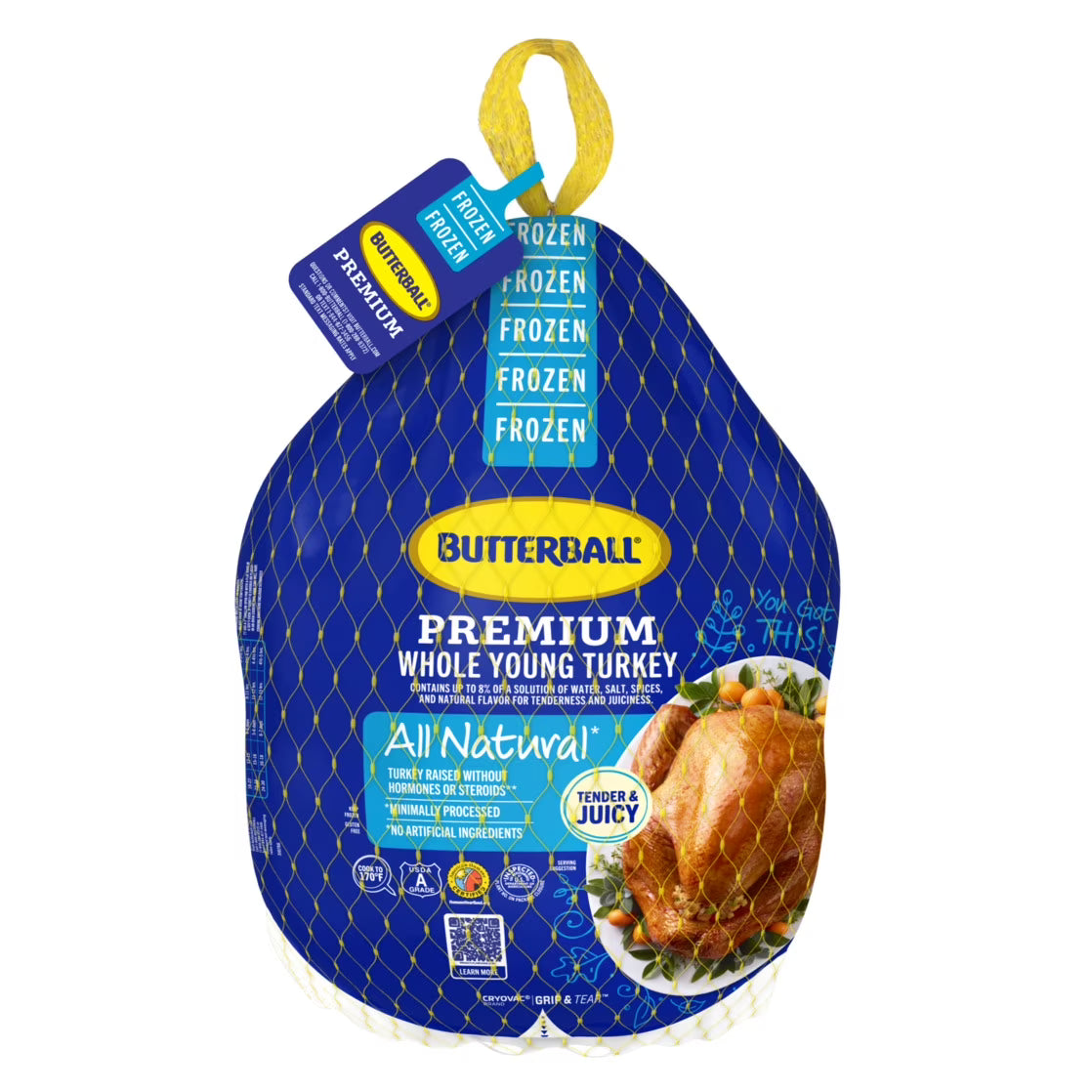 Butterball All Natural Frozen Whole Turkey 16-24 pound
