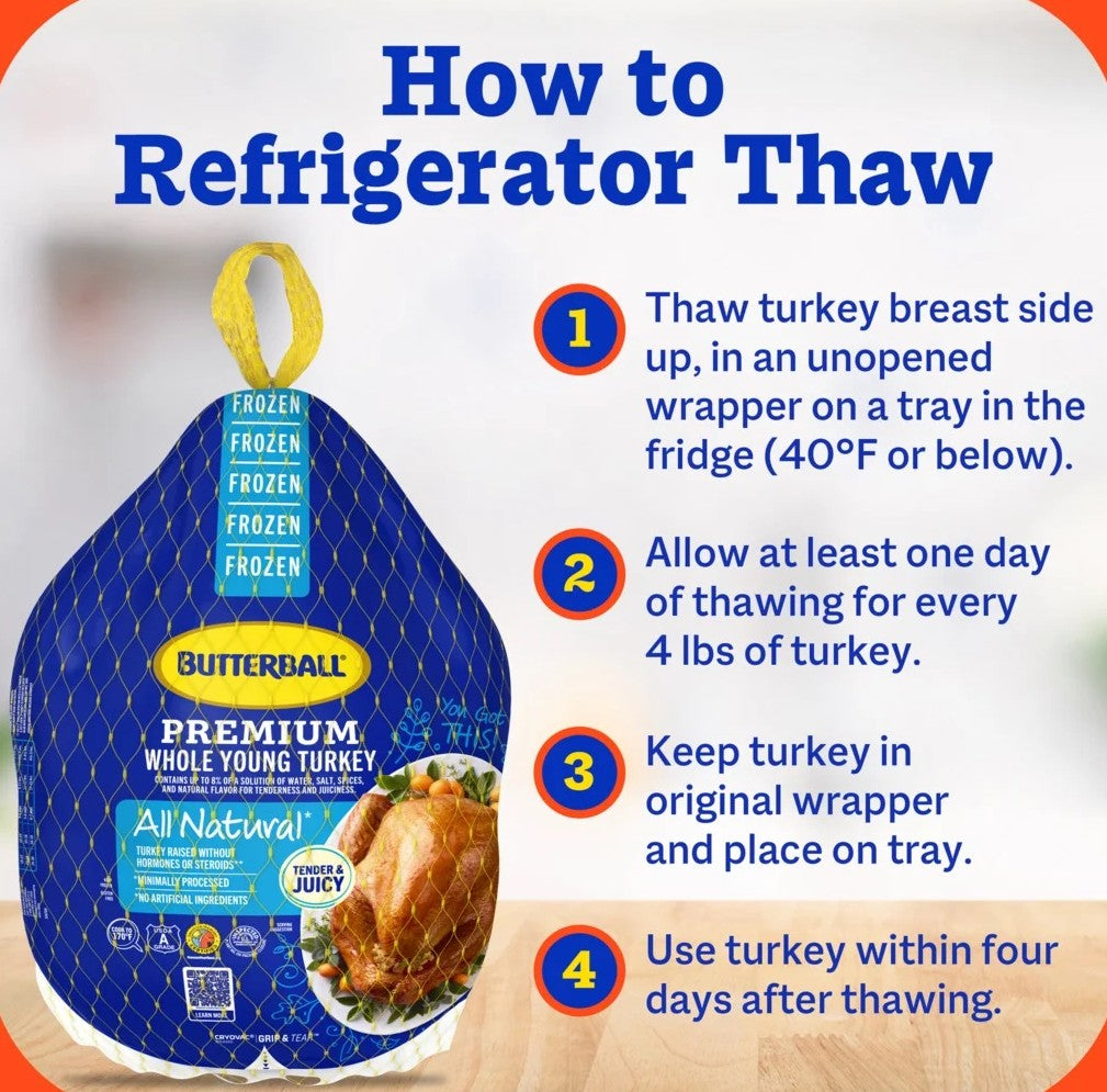 Butterball All Natural Frozen Whole Turkey 16-24 pound