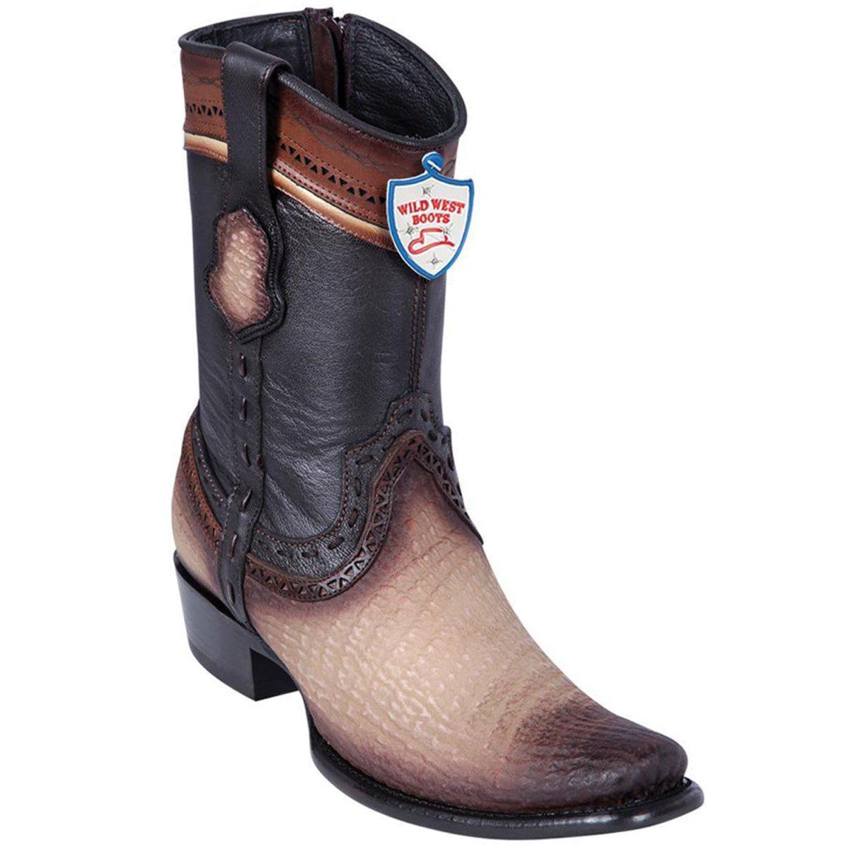 Short Shark Original Dubai Square Last Boots Black Color